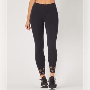 Glyder womens sz S black cut off 7/8 Cascade Leggings